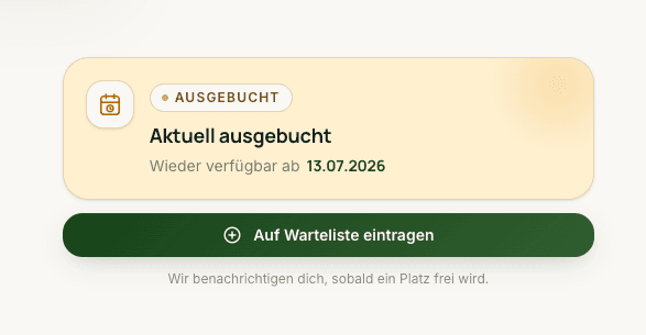 Warteliste für Stellplätze auf StellplatzHub