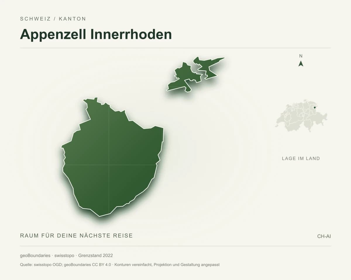 Reliefkarte von Appenzell Innerrhoden