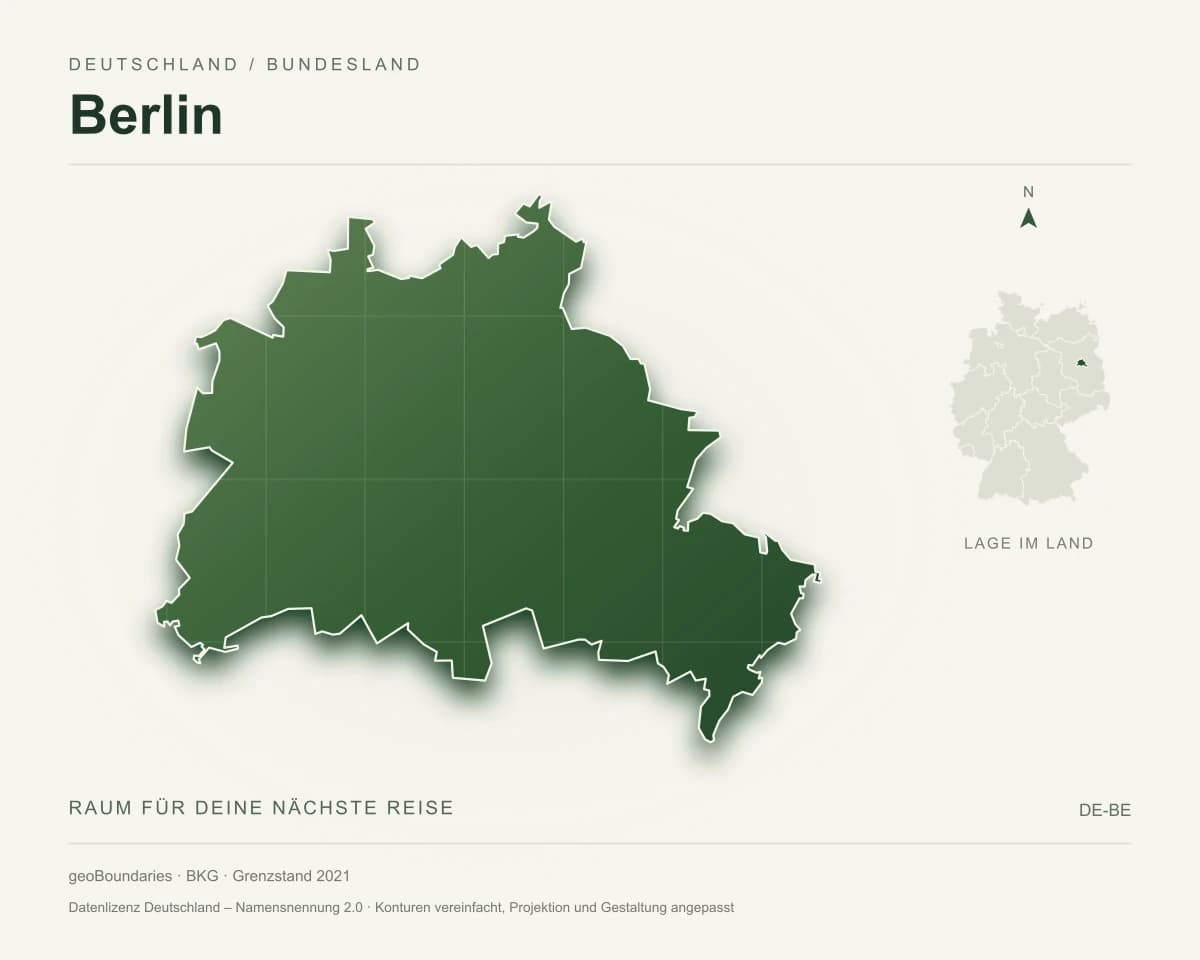 Reliefkarte von Berlin