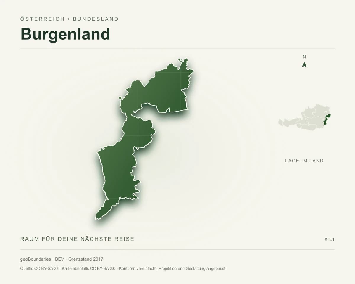 Reliefkarte von Burgenland