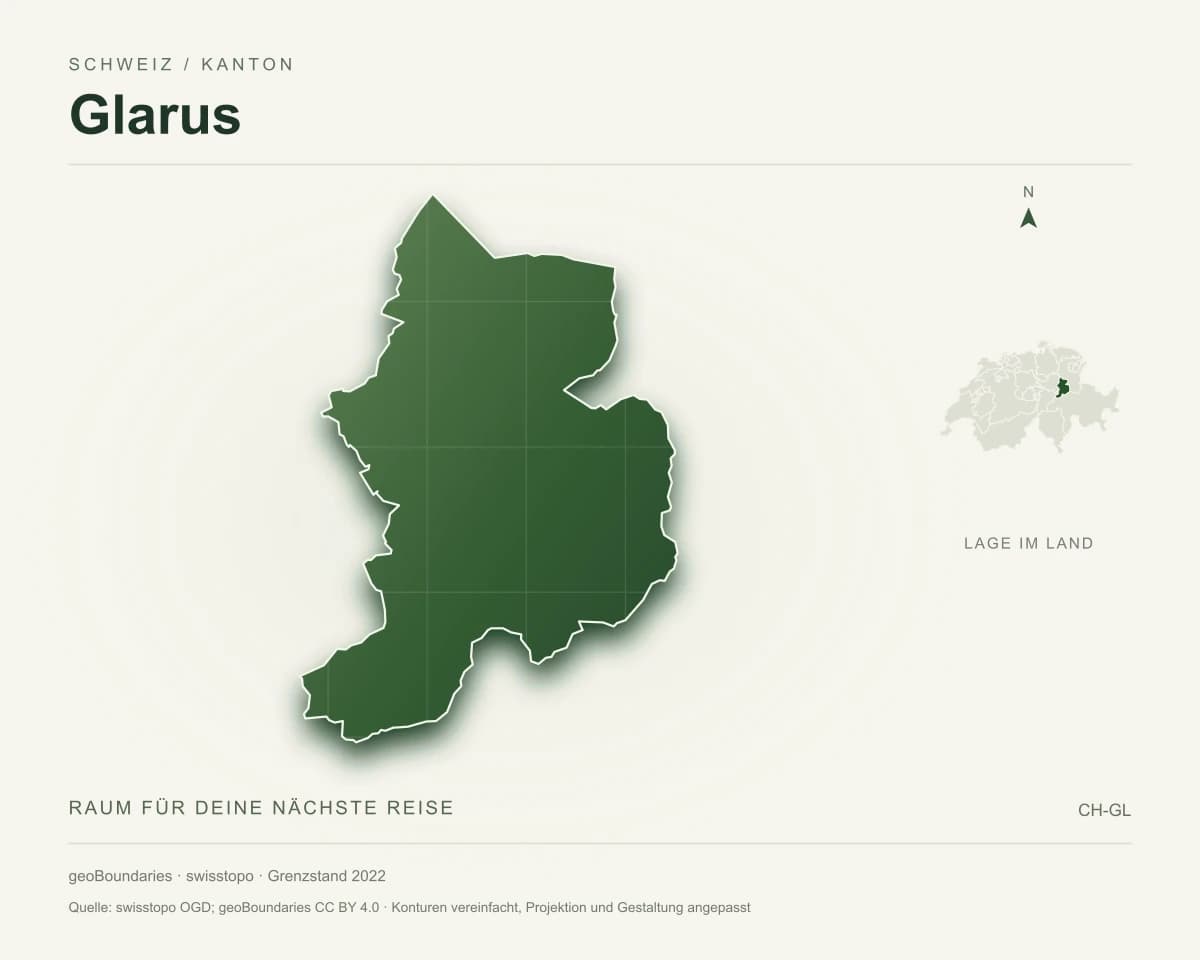 Reliefkarte von Glarus