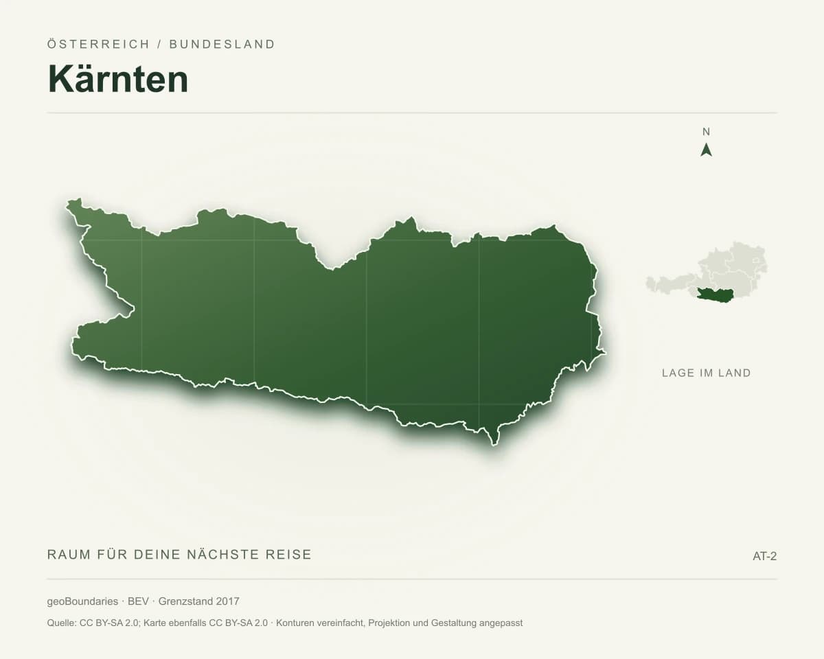 Reliefkarte von Kärnten