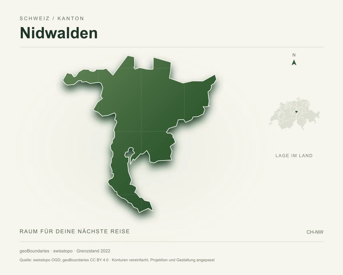 Reliefkarte von Nidwalden