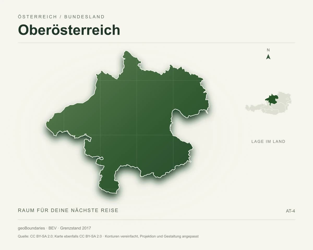 Reliefkarte von Oberösterreich