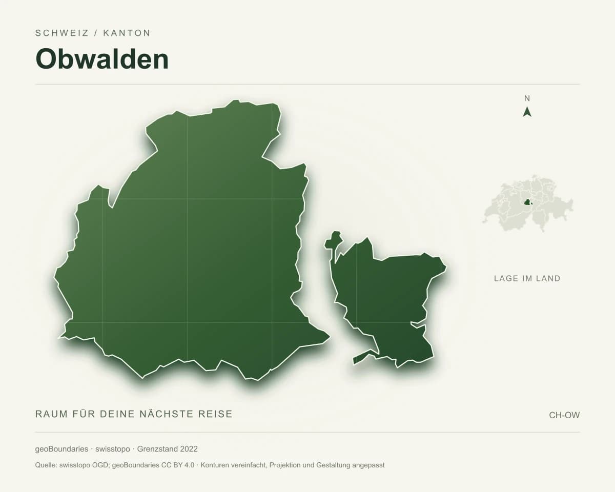 Reliefkarte von Obwalden