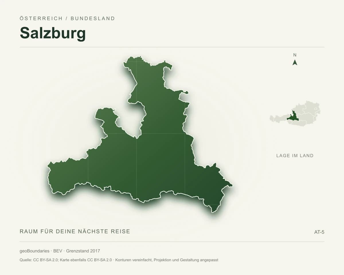 Reliefkarte von Salzburg