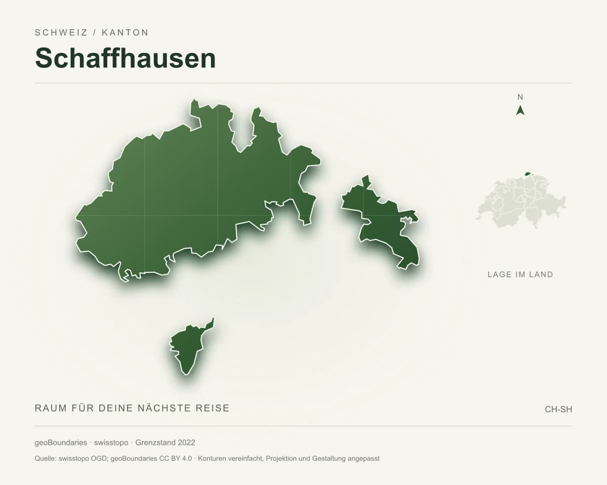 Reliefkarte von Schaffhausen