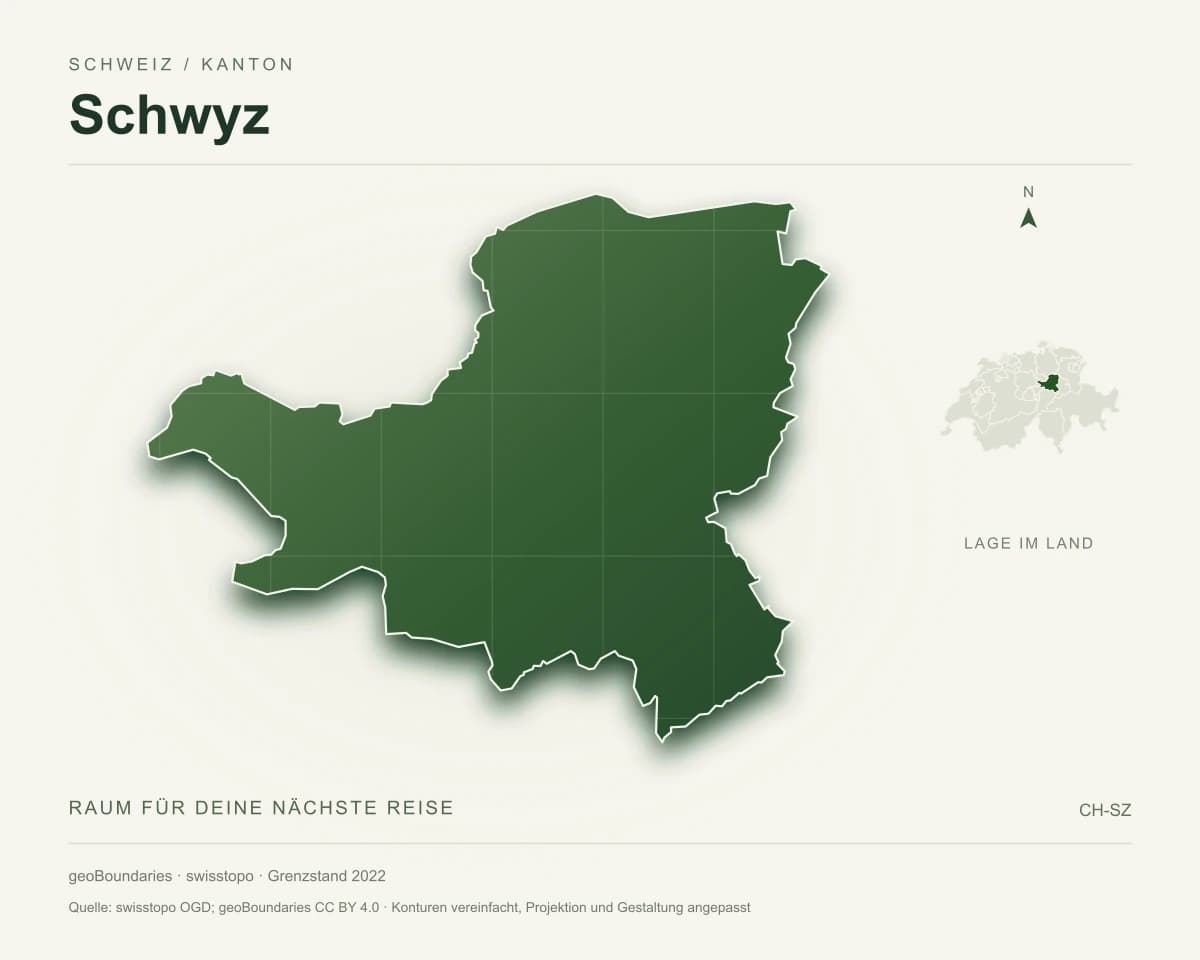 Reliefkarte von Schwyz