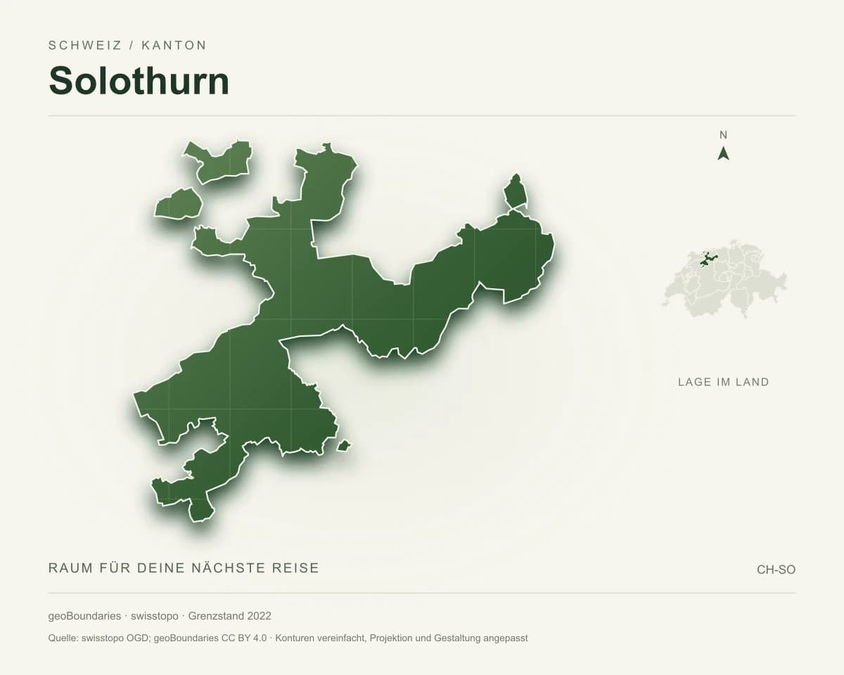 Reliefkarte von Solothurn
