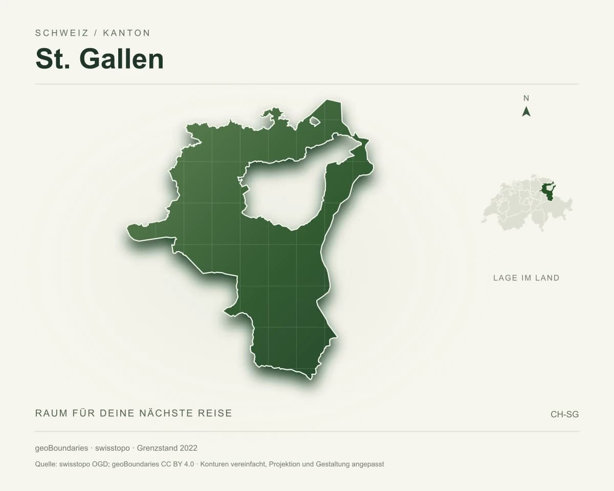 Reliefkarte von St. Gallen