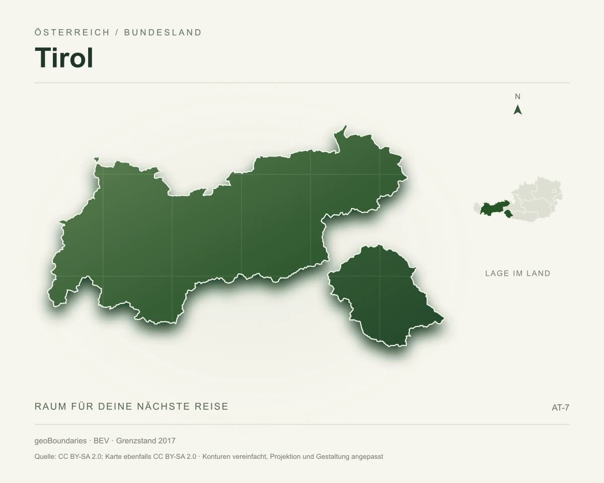 Reliefkarte von Tirol