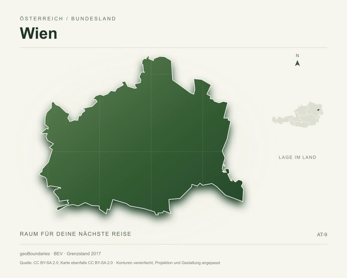 Reliefkarte von Wien