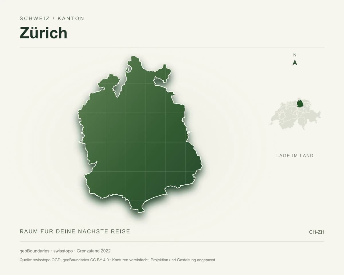 Reliefkarte von Zürich