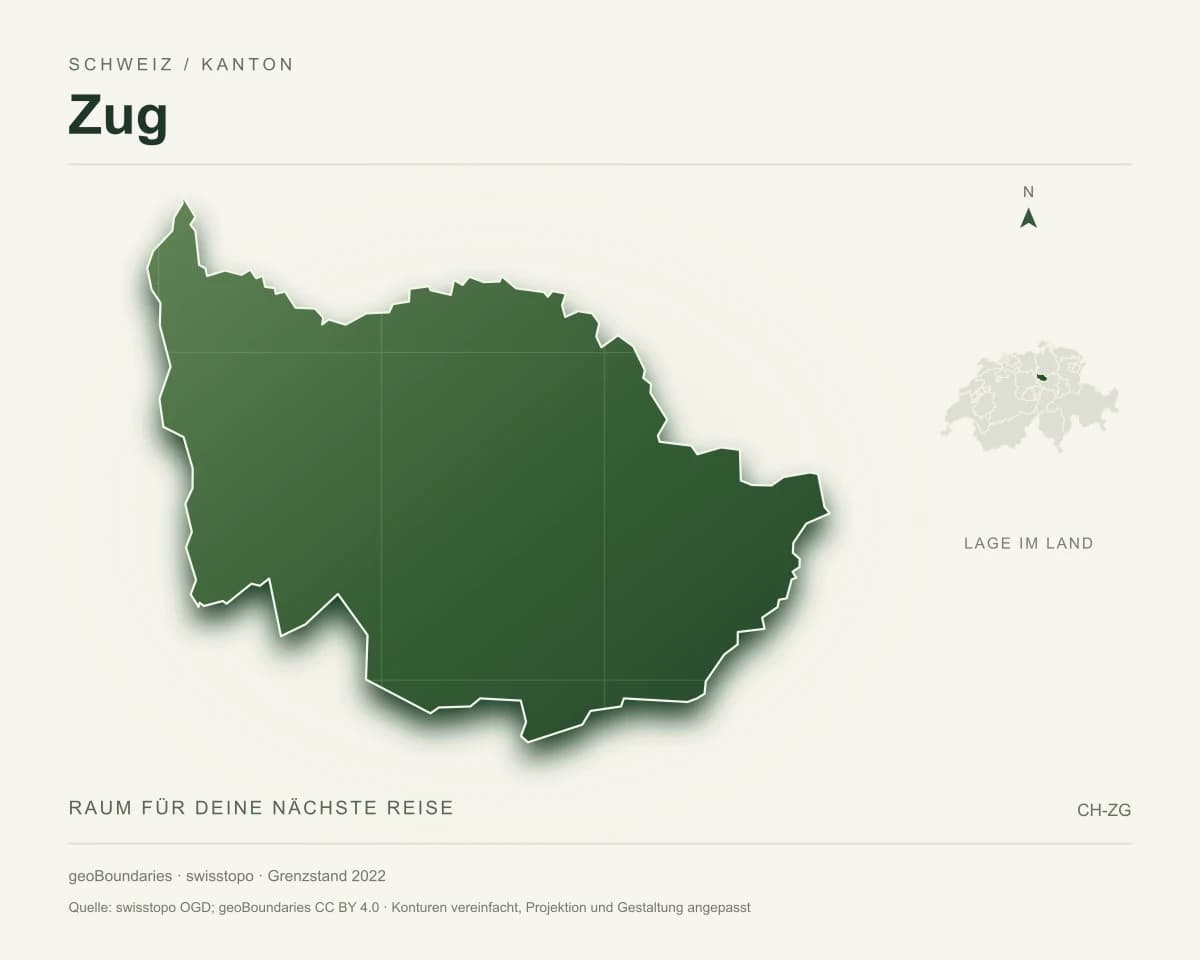 Reliefkarte von Zug