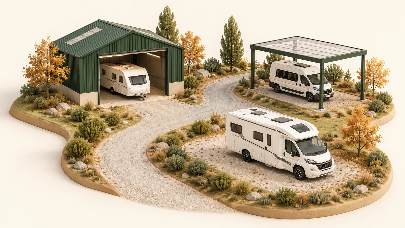 Wohnwagen & Wohnmobil einlagern: Halle, Carport oder Freifläche – was lohnt sich wirklich?