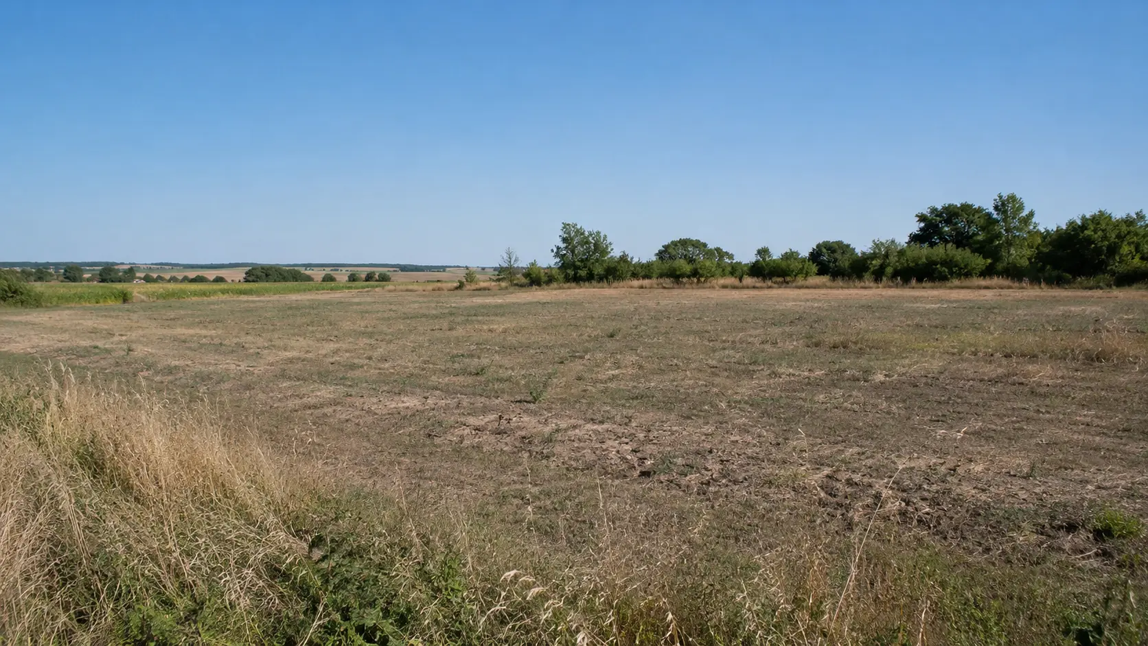 Ungenutztes Land – Vorher